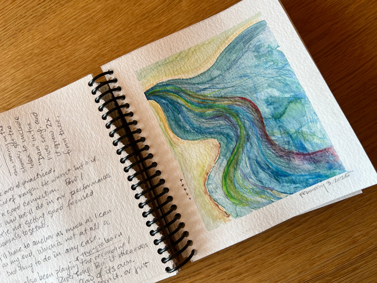 Spiral of Light 5x5.5" Watercolor Journal